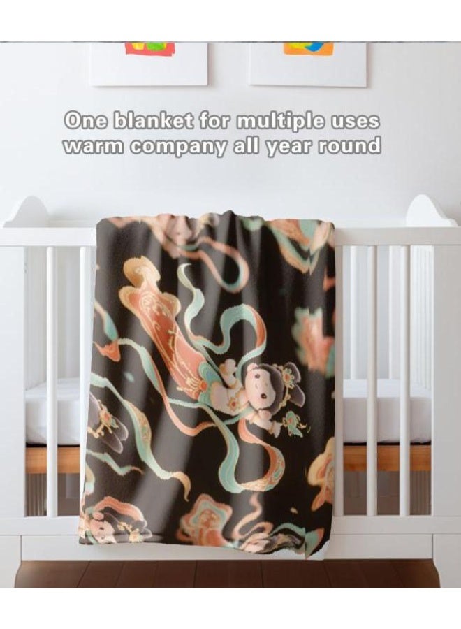 عام بطانية رقيقة من الفانيلا الكرتونية للأطفال والرضع (دافئة ومريحة، ومناسبة للنوم والألعاب) 70 سم * 100 سم - Image 4