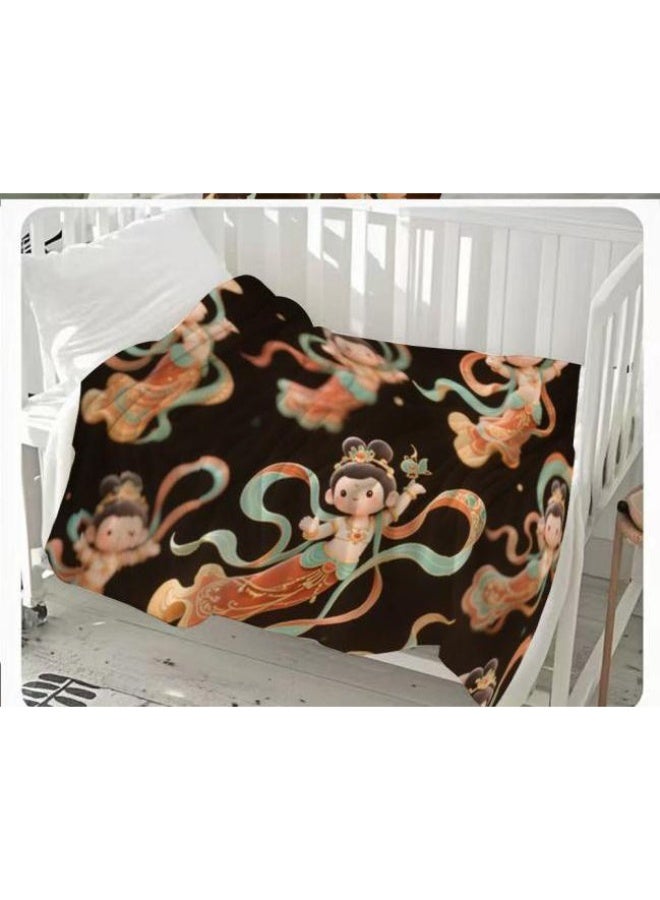 عام بطانية رقيقة من الفانيلا الكرتونية للأطفال والرضع (دافئة ومريحة، ومناسبة للنوم والألعاب) 70 سم * 100 سم - Image 2