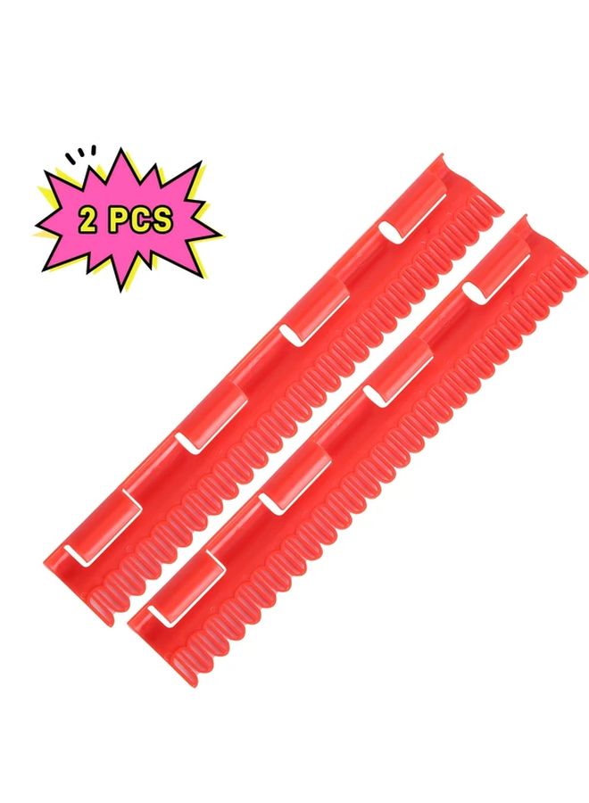 مشابك الجوارب الحمراء ٢ قطعة مناضد بلاستيكية مقاومة للرياح لتجفيف الملابس الداخلية والجوارب - Image 1