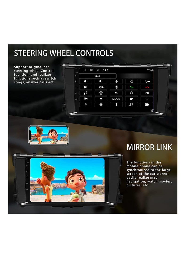 SHEZA STAR - Android Screen For Nissan Altima  2013 To 2018 2GB RAM 32 GB Memory Support Apple Carplay Android Auto Full HD Touch Screen Display built In Bluetooth USB Radio WiFi Play Store Backup Camera include - Image 1