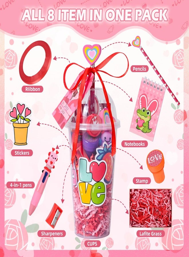 LiYiQ 247 Pcs Valentine's Day Party Favors Return Gifts for Party, Student Stationery Gifts from Teacher, Pencil Erasers Notebooks Stickers Stamps for Classroom Birthday Goodie Bags Rewards Prizes - Image 3