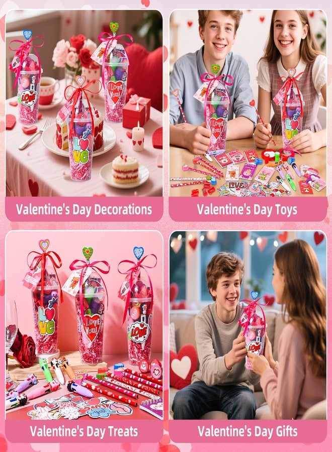 LiYiQ 247 Pcs Valentine's Day Party Favors Return Gifts for Party, Student Stationery Gifts from Teacher, Pencil Erasers Notebooks Stickers Stamps for Classroom Birthday Goodie Bags Rewards Prizes - Image 5