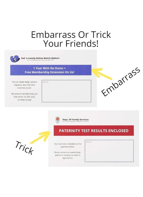 17 Prank Envelopes  Witty Pranks for Adults Funny Envelope for Birthday  Holiday Card April Fools Day Practical Jokes by Mail Prank for Friends  Family or Coworkers Gag Pranks for Adults