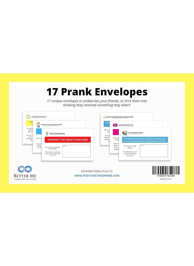Better Me - 17 Prank Envelopes  Witty Pranks for Adults Funny Envelope for Birthday  Holiday Card April Fools Day Practical Jokes by Mail Prank for Friends  Family or Coworkers Gag Pranks for Adults - Image 1