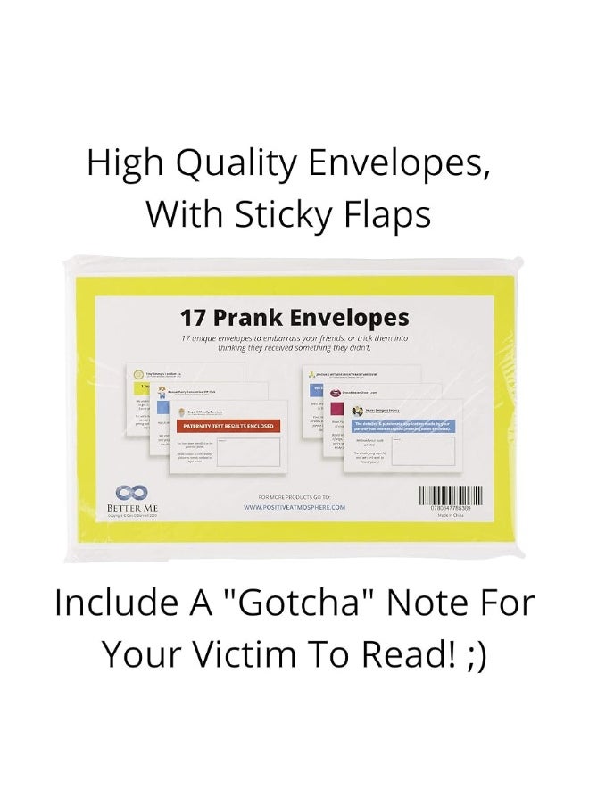 Better Me - 17 Prank Envelopes  Witty Pranks for Adults Funny Envelope for Birthday  Holiday Card April Fools Day Practical Jokes by Mail Prank for Friends  Family or Coworkers Gag Pranks for Adults - Image 1