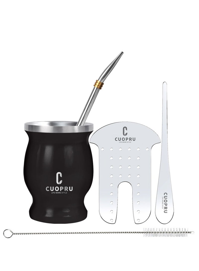 كوبرو كوب المته سعة 220 مل مع شفاطة بومبيلا وفلتر الشاي تصميم أرجنتيني تقليدي - Image 2