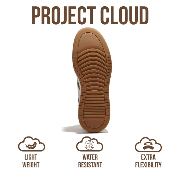 Project Cloud أحذية منصة مشروع كلاود للنساء - حذاء نسائي خفيف الوزن مع نعل ميموري فوم - أحذية نسائية عصرية غير قابلة للانزلاق - أحذية منصة نسائية (نيتا، أخضر، 7) - Image 4
