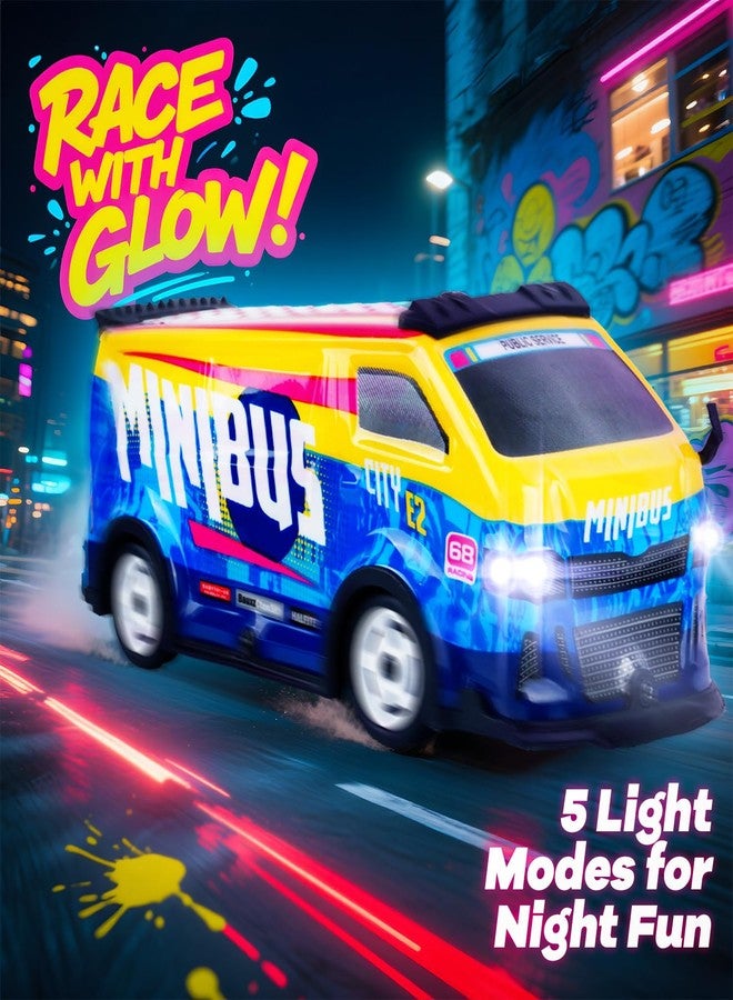 BEZGAR RC Drift Car | 2.4GHz 4WD Remote Control Car with Color-Shifting Lights & Dual Tire Sets | 20 Min Playtime RC Cars for Kids | Racing Toy Remote Control Bus for Boys Girls - Image 3