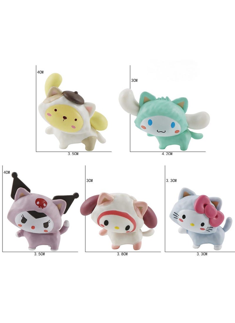 Y&D Kawaii Sanrio Figure My Melody kuromi Figure Birthday Party Supplies, Cinnamon Cupcake Toppers, Cute Mini Figure Toys Birthday Party Favor For Kids Fans Collection Bouquet Desk Decor  - Image 1