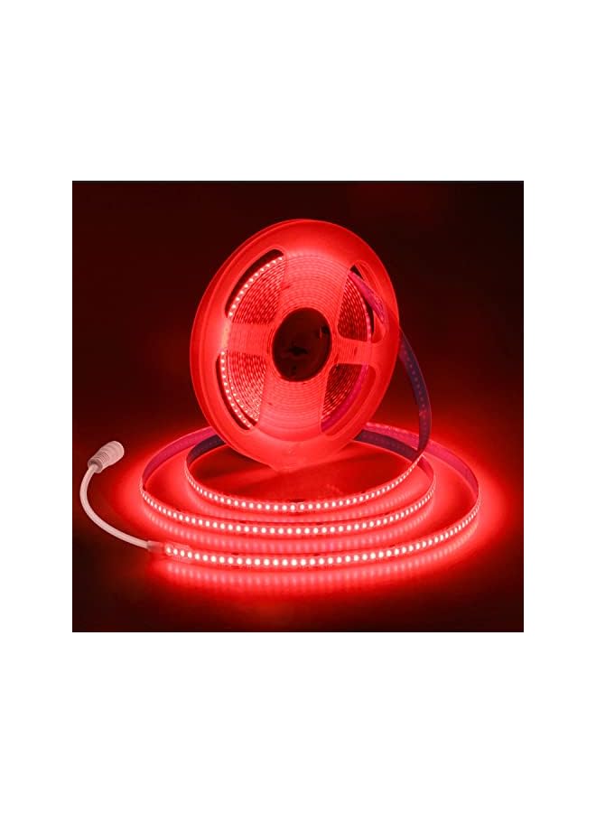 The Bros أضواء شريط LED COB حمراء 5م 12فولت 1600LEDs مرنة توهج موحد شريط ضوء LED لاصق قوي IP20 لغرفة النوم الفندق بار السيارة ديكور إضاءة المنزل (بدون محول طاقة وبدون خافت) - Image 2