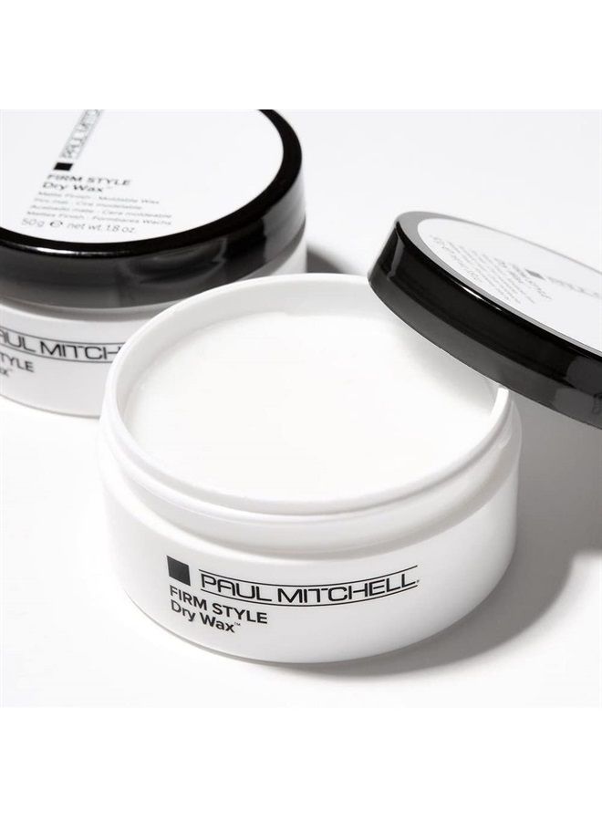 Paul Mitchell شمع جاف، تثبيت طويل الأمد، لمسة غير لامعة، لجميع أنواع الشعر، 1.8 أونصة