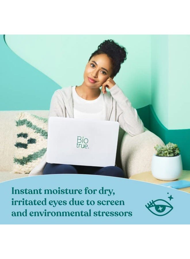 Biotrue Hydration Boost Eye Drops for Irritated, Dry Eyes in Single Dose Vials from Bausch + Lomb, Instant Moisture, Preservative Free, pH Balanced, Naturally Inspired, Pack of 30 Vials  - Image 5