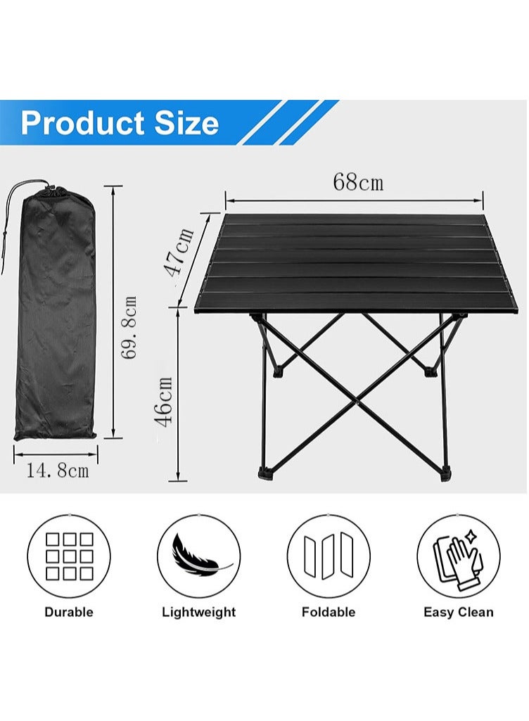 Generic Portable Camping Table Ultralight Aluminum Camp Table Folding Beach Table for Camping Hiking Backpacking Outdoor Picnic68*47*46cm - Image 4