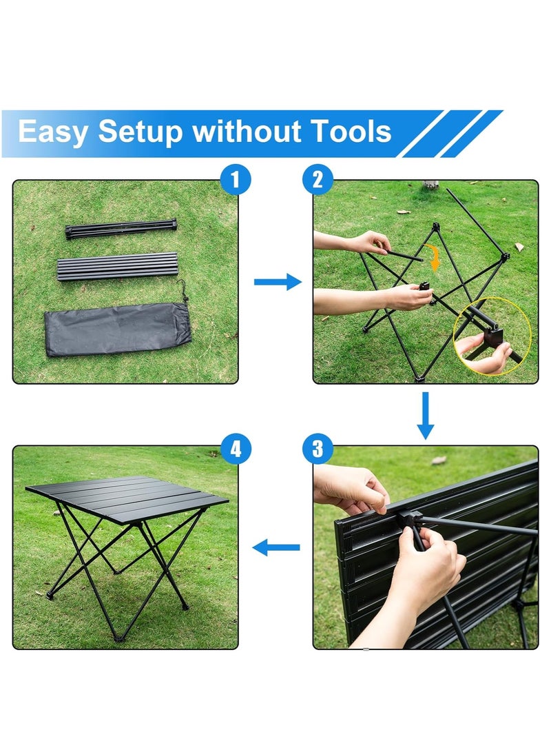 Generic Portable Camping Table Ultralight Aluminum Camp Table Folding Beach Table for Camping Hiking Backpacking Outdoor Picnic68*47*46cm - Image 5