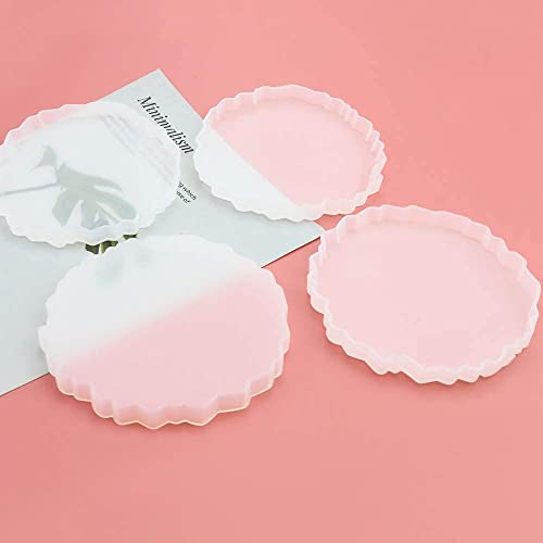 URBAN BOX Resin Coaster Molds,Silicone Molds for Resin Casting,Silicone Agate Coaster Molds for Making Resin Geode,Agate Slice Coasters,Cup Mats,Home Decoration-50 (4) - Image 3