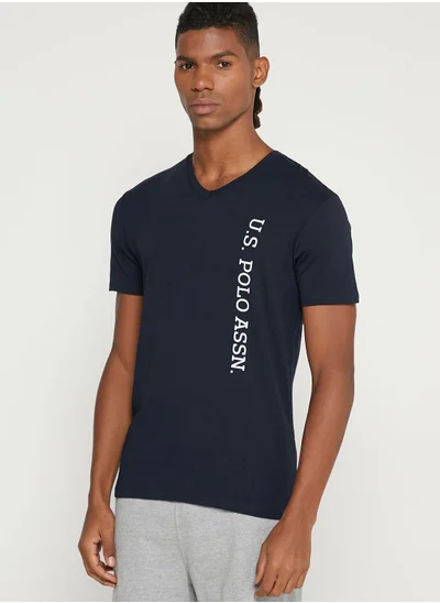 U.S. Polo Assn. Logo V-Neck T-Shirt