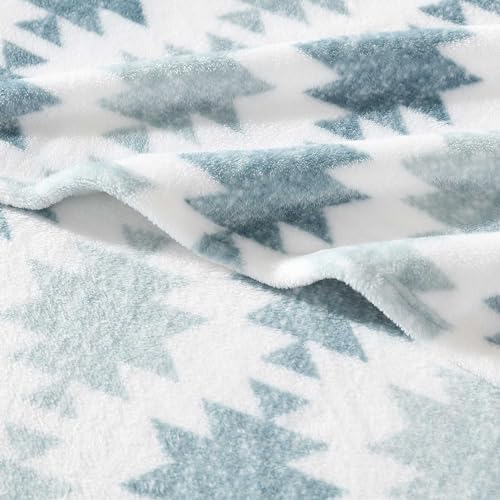 Wrangler - Blanket, Super Soft Sherpa Bedding, Yellowstone Inspired Throw Blanket for Couch or Bed (Canyon Ikat Blue, 50" x 60") - Image 3