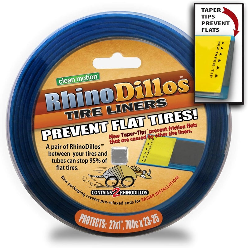 Clean Motion Rhinodillos Bicycle Tire Liners - Prevent Flat Tires with Enhanced Thorn Resistance