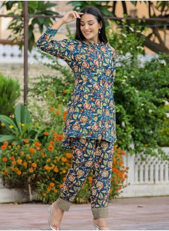 Swadesh Souq Floral Printed Straight Kurta Set – Kurta & Trousers for Women  - Image 5