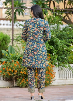 Swadesh Souq Floral Printed Straight Kurta Set – Kurta & Trousers for Women  - Image 4