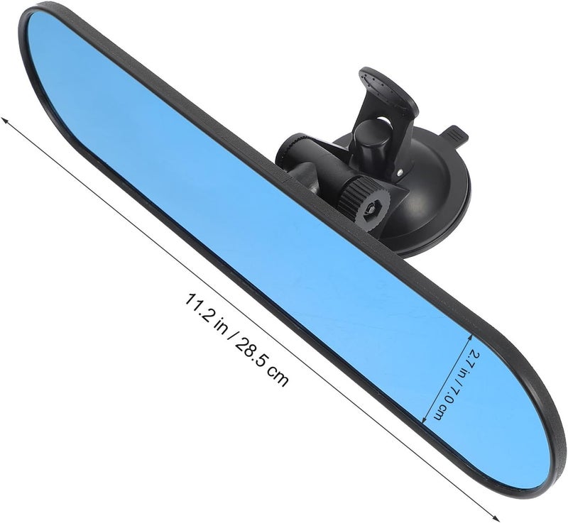 Rotatable Large Field Car Rear View Mirror 360° Wide Angle Interior Mirror Blue Tint for Vehicle Safety and Enhanced Driver Visibility - Image 2