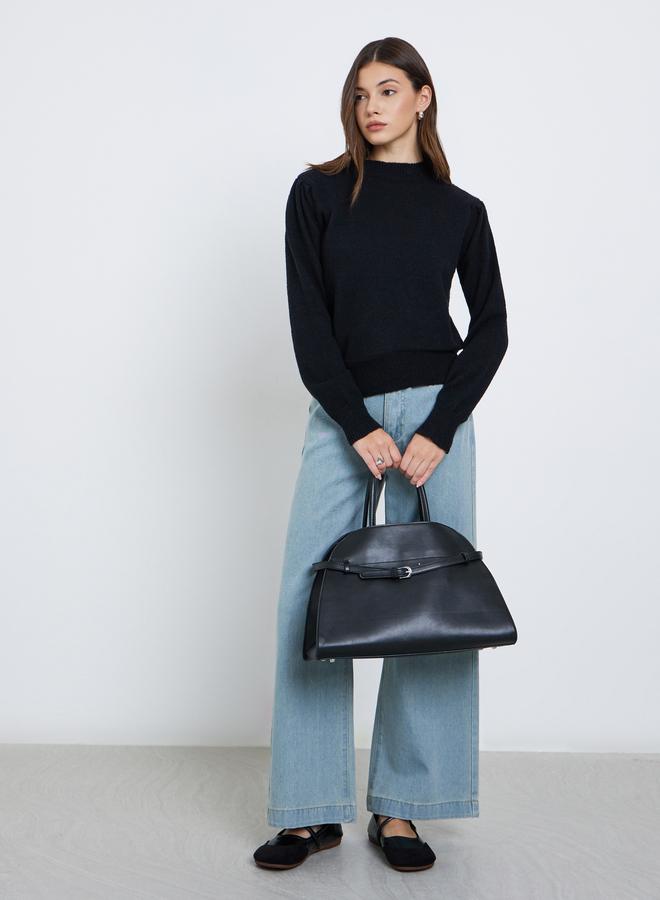 ستايلي بلوزة محبوكة بأكمام طويلة - Image 2