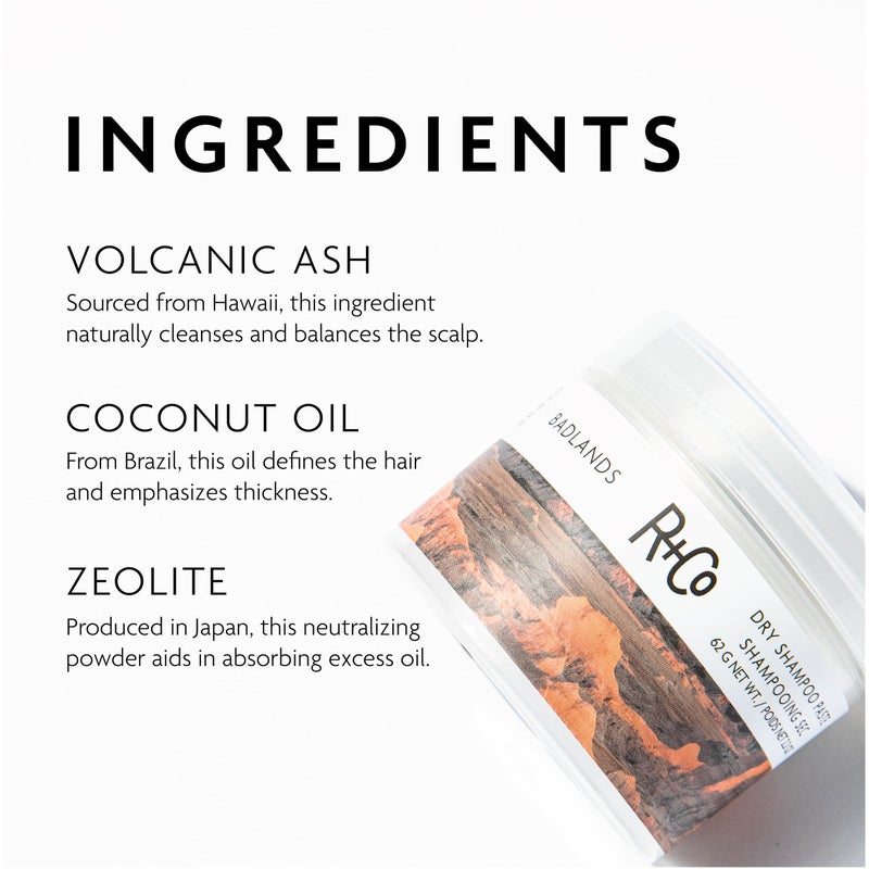 R+Co معجون الشامبو الجاف R+Co Badlands | جزء شامبو جاف، جزء معجون تصفيف | يضيف قوام، يمتص الزيت، لمسة غير لامعة | 2.2 أونصة - Image 4