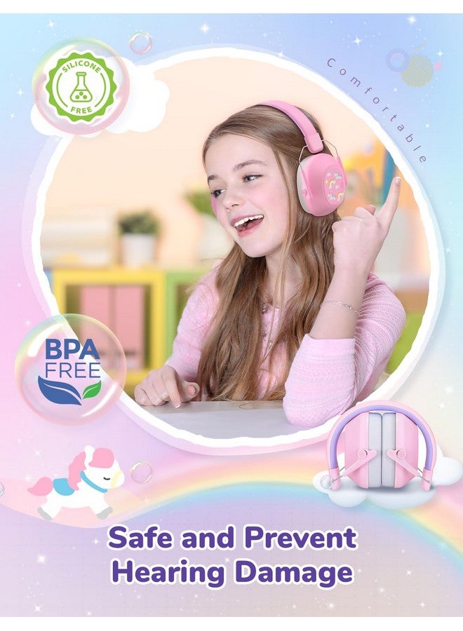 آيكليفير سماعات iClever لإلغاء الضوضاء للأطفال، سماعات أذن آمنة لتقليل الضوضاء بنسبة إشارة إلى الضوضاء 29 ديسيبل لمساعدة مرضى التوحد على التركيز، حماية الأذن من الضوضاء أثناء الألعاب النارية/الفعاليات/شاحنات الوحوش، قوس قزح - Image 3