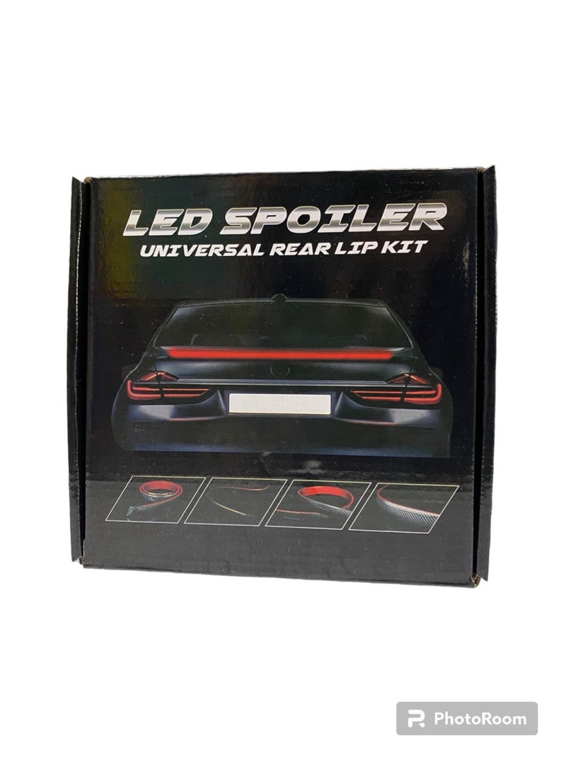 Carbon Fiber LED Trunk Lip Spoiler with Brake Light, Universal Fit - Image 2