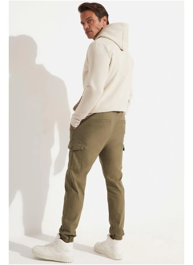 JUNE June Men Regular Fit Cargo Trouser Khaki