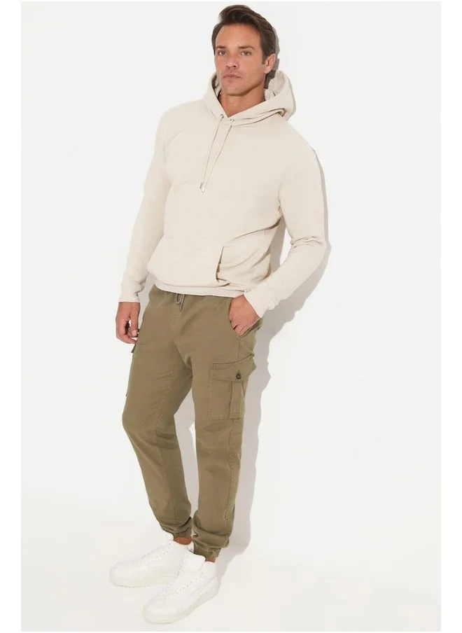 JUNE June Men Regular Fit Cargo Trouser Khaki