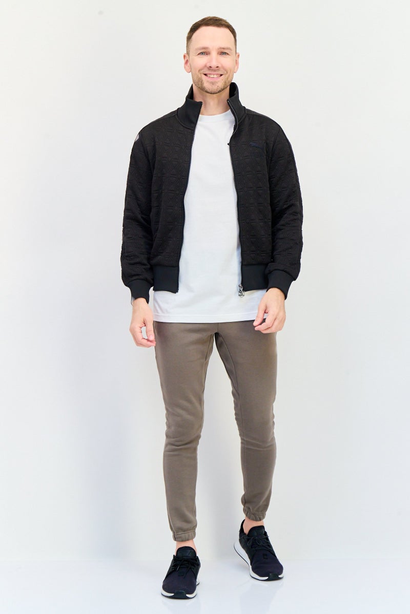 PUMA سويت شيرت رياضي للرجال بأكمام طويلة مناسب للخارج، أسود - Image 4