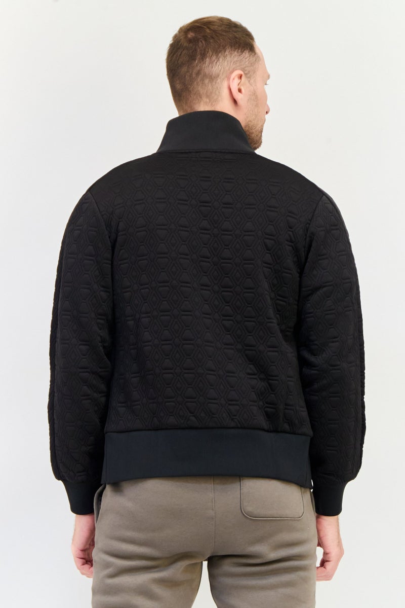 PUMA سويت شيرت رياضي للرجال بأكمام طويلة مناسب للخارج، أسود - Image 3