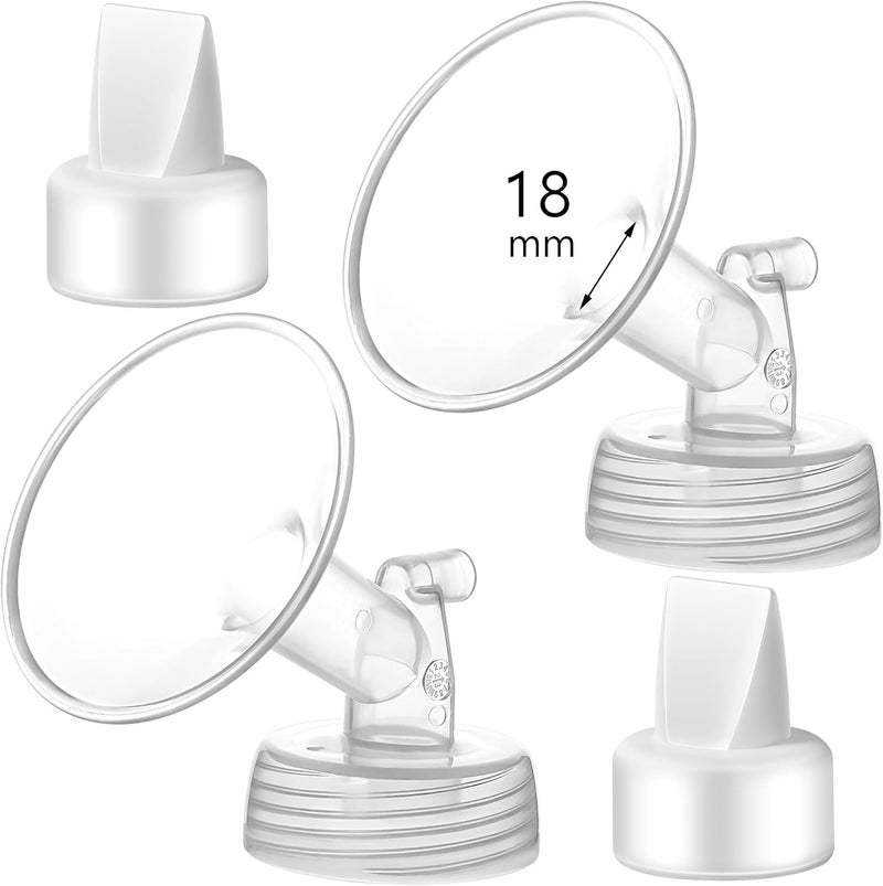 Bluejw 24mm Flange and Duckbill Valve Compatible with Spectra S1 S2 9 Plus Breastpump Replacement to Spectra Pump Parts, Not Original, Replace Spectra Accessories. - Image 1