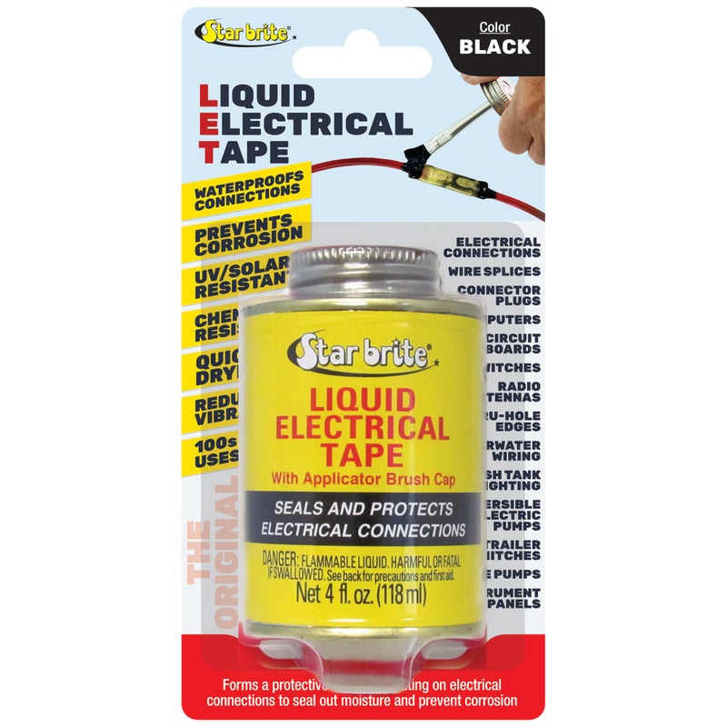 STAR BRITE Liquid Electrical Tape - Superior Adhesion and Flexible Protection for Frayed Cables, Terminals, and Electric Splices - Image 1