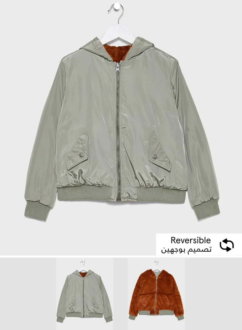 Cotton On Youth Reversible Bomber Jacket