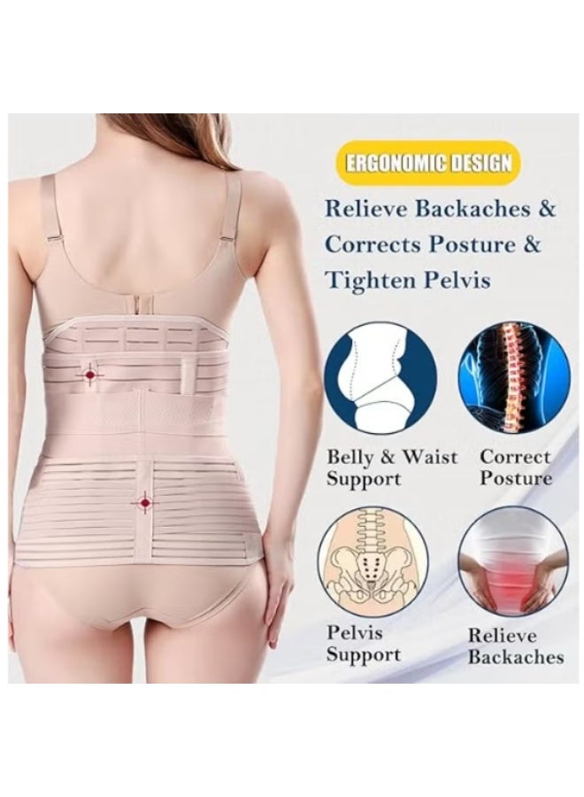 5PLUS 3 in 1 Postpartum Support Belt for Women – Post Pregnancy Belly Wrap Waist & Pelvic Recovery Shapewear - Image 2