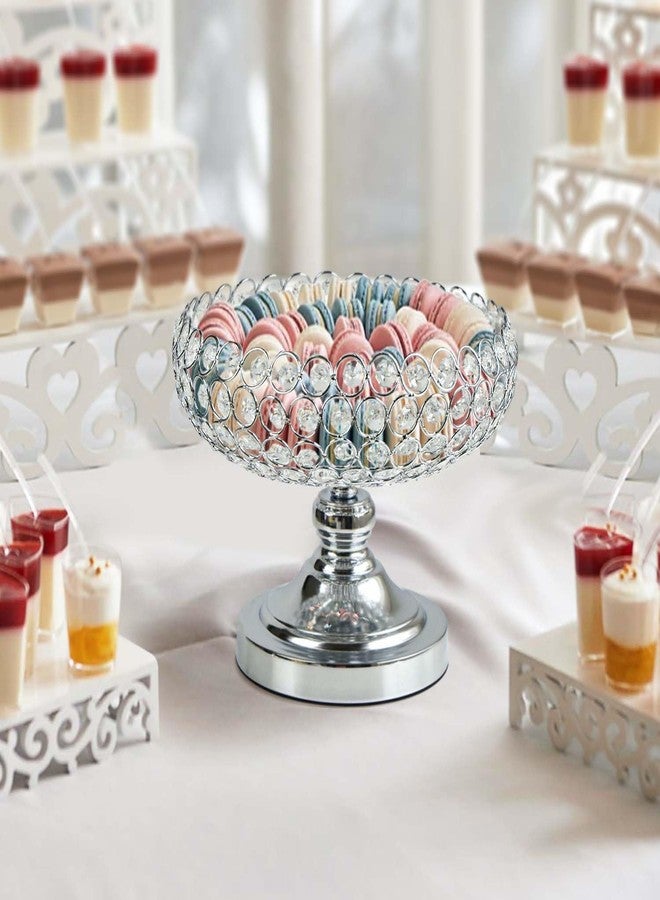 kolnlala 1 Pack Crystal Fruit Bowl for Table Centerpiece (silvery bowl) - Image 5