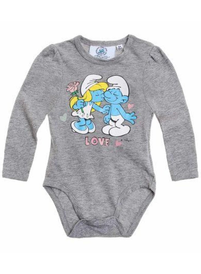 السنافر بدلة أطفال بأكمام طويلة من كيدز تي في ومجموعة بدلات أطفال بأكمام طويلة - Image 2