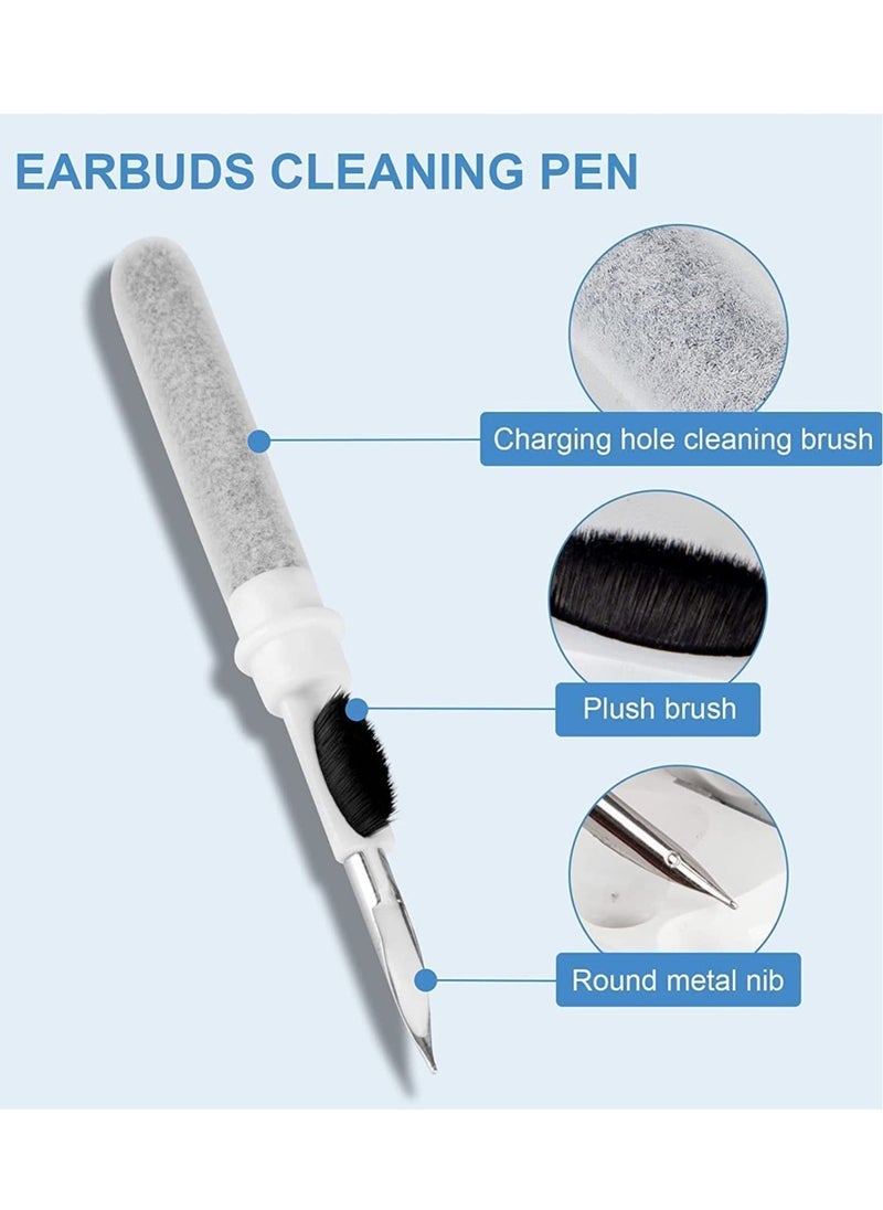ELTRAZONE - Bluetooth Earbuds Cleaning Pen,3 in 1 Earphones Cleaner 360°Earbuds Cleaning Pen Kit, Multifunctional Portable Cleaning Dust Removal Brush Pen for Phone PC Laptop Air-pods Camera Lens - Image 1