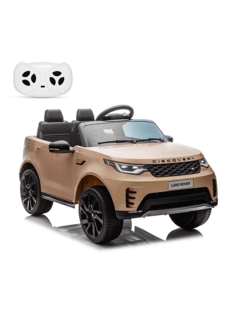 لاند روفر سيارة دفع رباعي كهربائية ١٢ فولت للأطفال مزودة بمحرك مزدوج وجهاز تحكم عن بعد وأضواء - مثالية للأعمار من ٣ إلى ٨ سنوات - Image 1