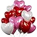 Villorem 15 Pcs Red Heart Shaped Balloons 18 Inch White Valentines Balloons Pink Heart Foil Balloon for Birthday Bridal Shower Engagement Wedding Valentine Party Decorations - Image 2