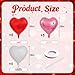 Villorem 15 Pcs Red Heart Shaped Balloons 18 Inch White Valentines Balloons Pink Heart Foil Balloon for Birthday Bridal Shower Engagement Wedding Valentine Party Decorations - Image 4