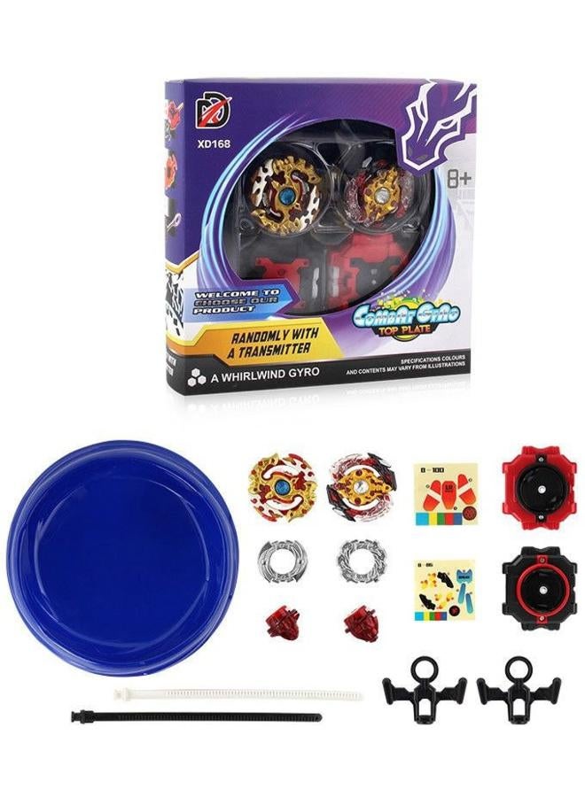 بي بليد لعبة بي بليد  Beyblade معركة البلابل الدوارة 2 قطعة مع 2 دراع إطلاق وحلبة لعب دائرية – Metal Assembled Gyro، بلابل سريعة الدوران للمنافسة والتحدي بين لاعبين، Battle Set للأطفال 8+، لعبة بلابل وحلبة معركة كاملة للعب والمنافسة، لعبة حماسية لعشاق الدوران والسرعة، طقم ألعاب تنافسية مناسب كهدية للأطفال ومحبي ألعاب المعارك - Image 1