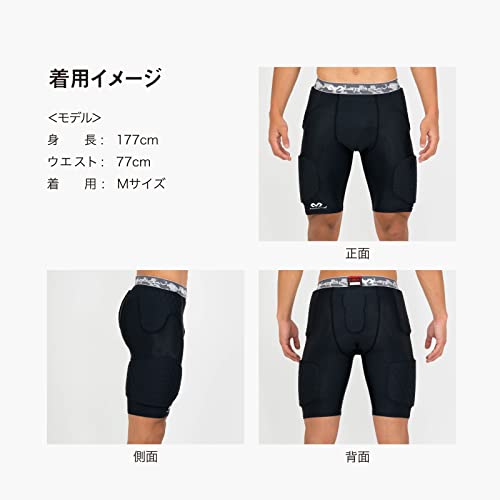 McDavid Compression Football Padded Shorts w HEX Pads Mens Compression Shorts Hip Tailbone Thigh Padding Girdle Football Lacrosse Hockey Basketball Black 3XLarge - Image 3