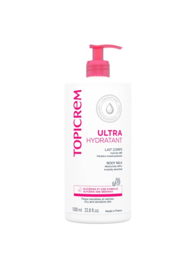 Topicrem Ultra-Hydratant Body Milk 1L - Image 1