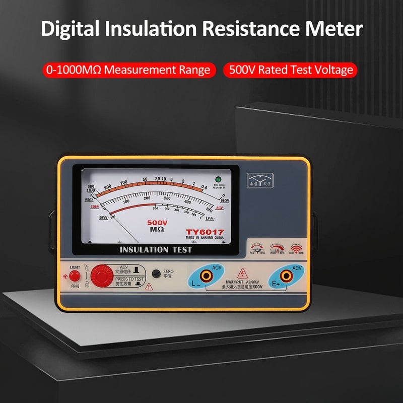 Insulation Resistance Meter Digital Ohmmeter Megger Handheld Insulation Tester Megameter 0-1000MΩ 500V High Accuracy Megohmmeter Insulation Measurement Instrument - Image 4