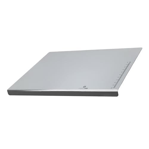 URBANFIX Stainless Steel Chopping Board with Lip for Kitchen| Non Slip Rust Proof Counter top| Easy to use| Round Edge| for Cutting Vegetables, Meat,Fish,Fruits | Medium | 35 x 30 cm - Image 1