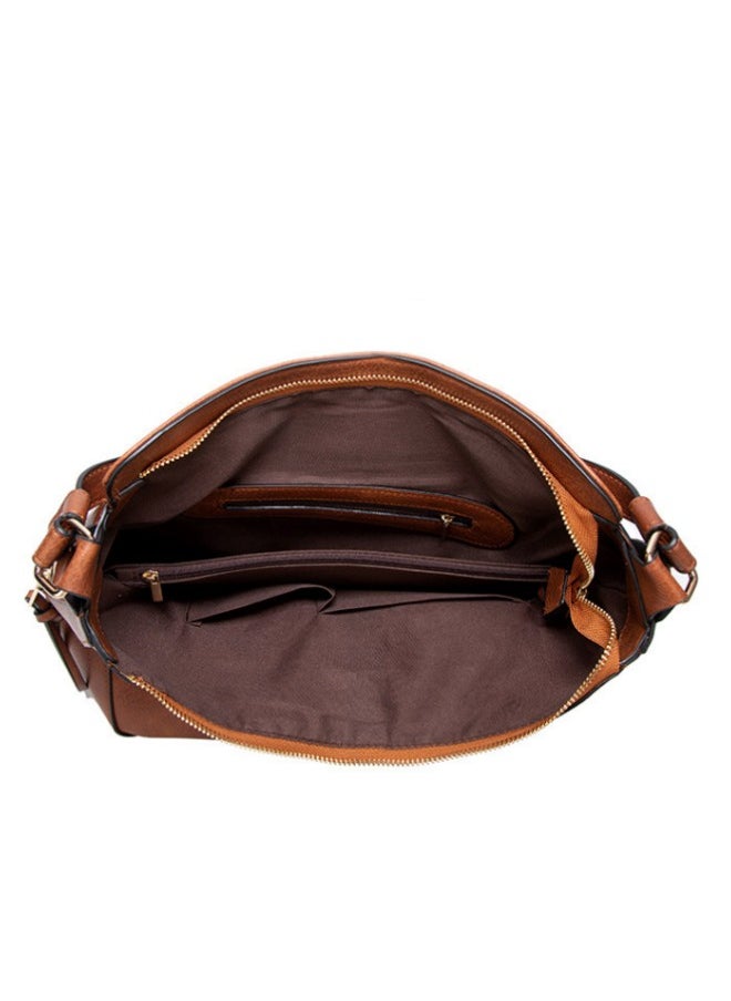 WAOKN - Women's European and American Style Fashion Shoulder Bags, Ladies Casual Retro Handbag Tote Bags Clutch Bag, Large-capacity Crossbody Bag Sling Bag Side Bag Carry Bag - Image 1
