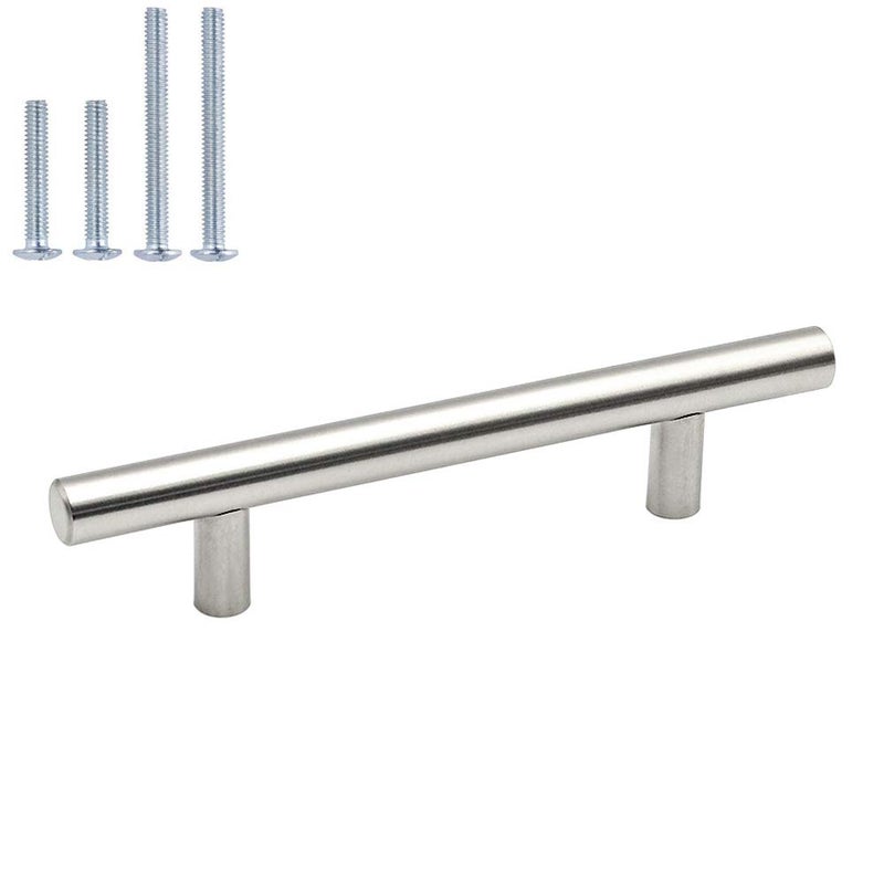 homdiy 50 Pack Brushed Nickel Cabinet Pulls Drawer Handles Cabinet Hardware Stainless Steel Cabinet Handles 4in Hole Centers Cupboard Pull Drawer Pulls 201SN